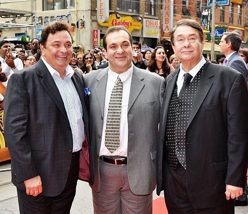 Randhir Kapoor with his brothers