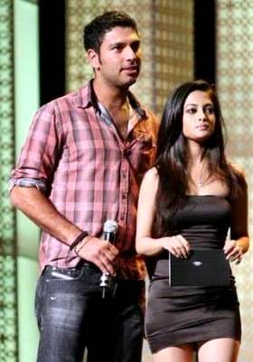 Riya Sen with Yuvraj Singh