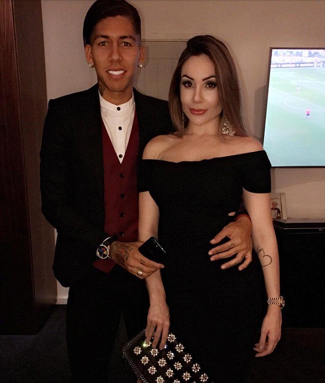 Roberto Firmino with his Wife