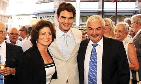 roger federer with parents