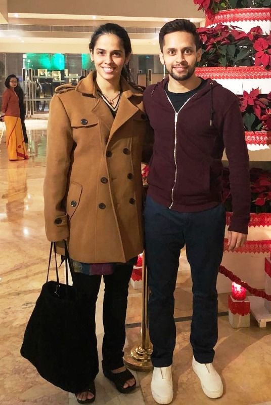 Saina Nehwal with Parupalli Kashyap