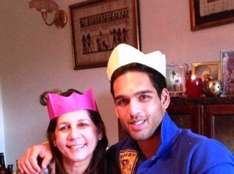 Siddharth Mallya with his mother Sameera Tyabjee