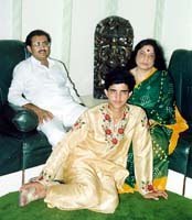 Sourav Ganguly with his parents
