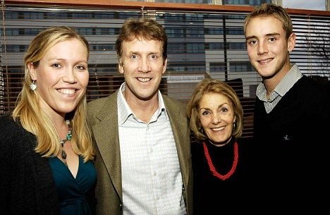 Stuart Broad with his family