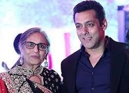 Sushila Charak with son Salman Khan