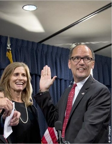 Thomas Perez with her wife