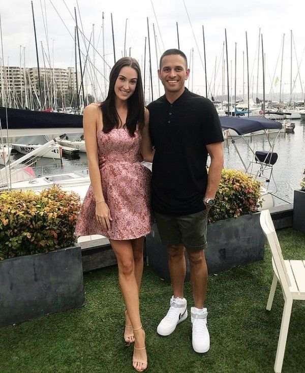 Usman Khawaja With His Wife Rachel McLellan