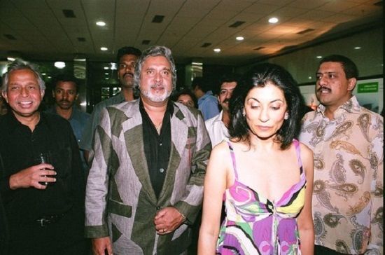 Vijay Mallya with his present wife Rekha Mallya