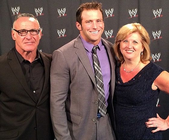Zack Ryder with his parents
