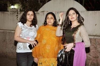 Zarine Khan with her family